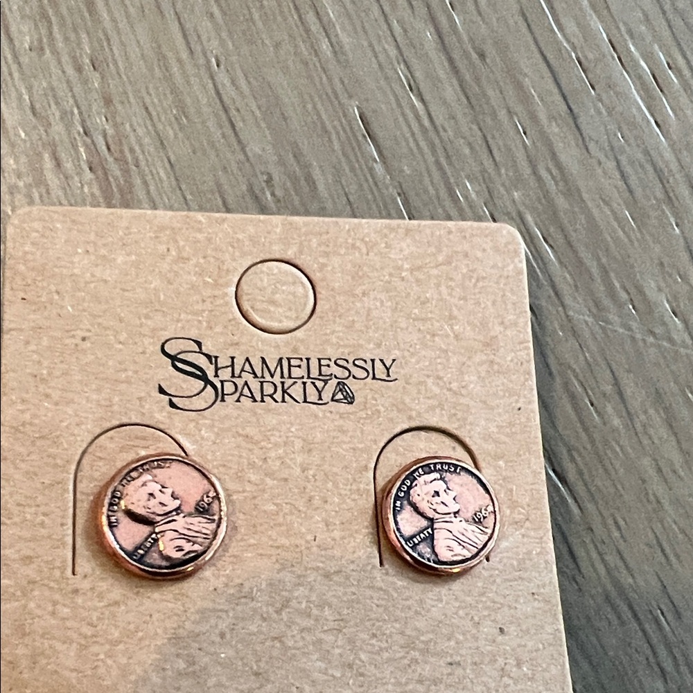 Copper Coin Earrings